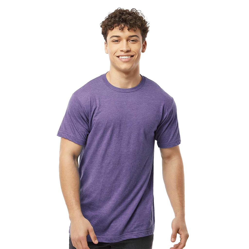 Tultex Unisex Heather Purple Fine Jersey T-Shirt