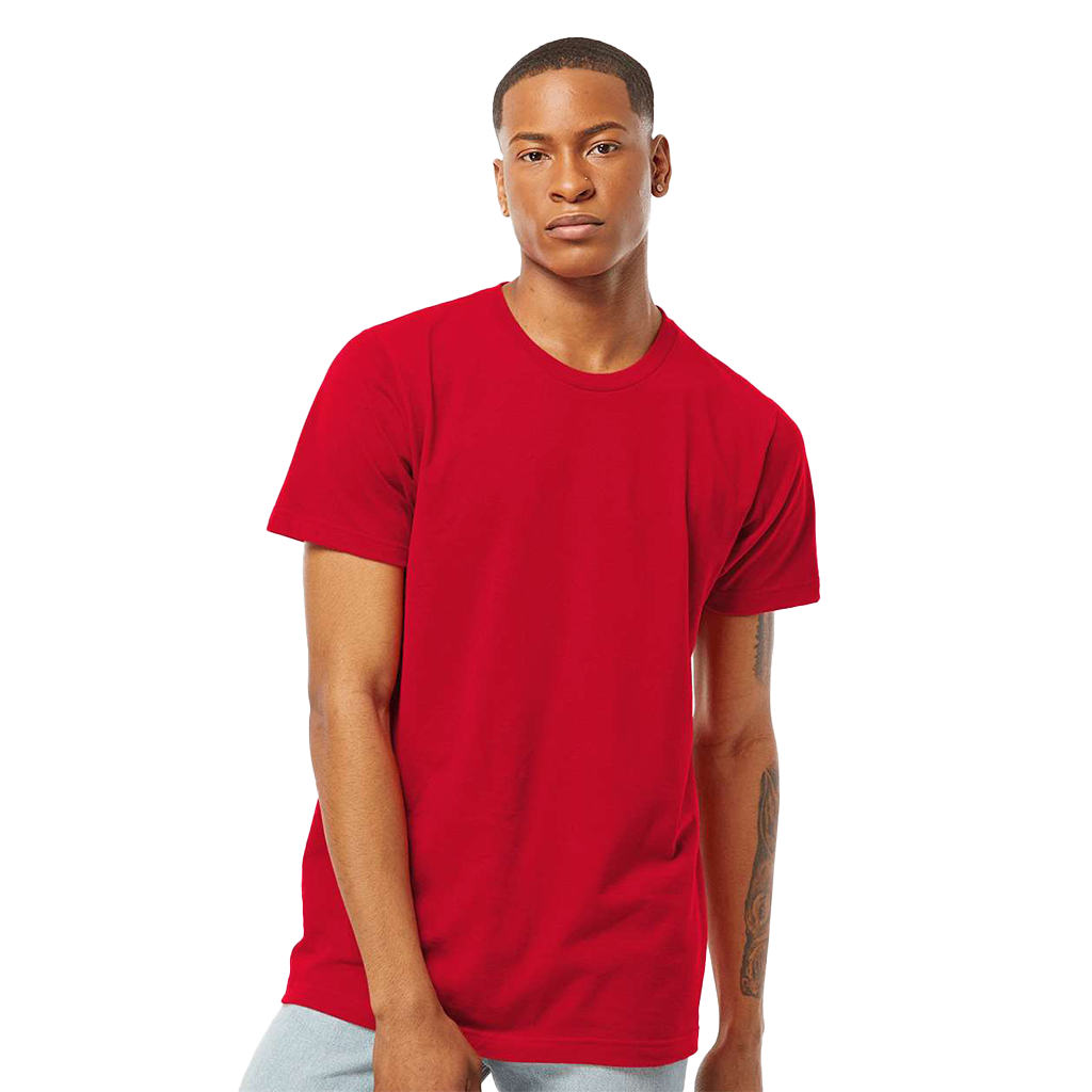 Tultex Unisex Red Fine Jersey T-Shirt