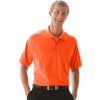Vantage Men's Orange Soft-Blend Double-Tuck Pique Polo