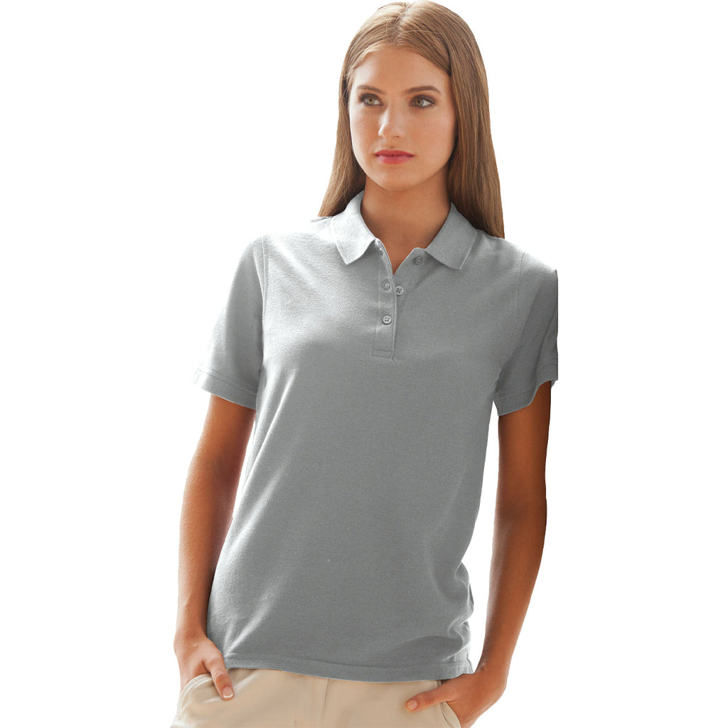 Vantage Women's Oxford Soft-Blend Double-Tuck Pique Polo