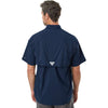 Columbia Men's Collegiate Navy PFG Bahama Short Sleeve Shirt