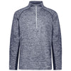 Holloway Men's Navy Heather Electrify Coolcore 1/2 Zip Pullover