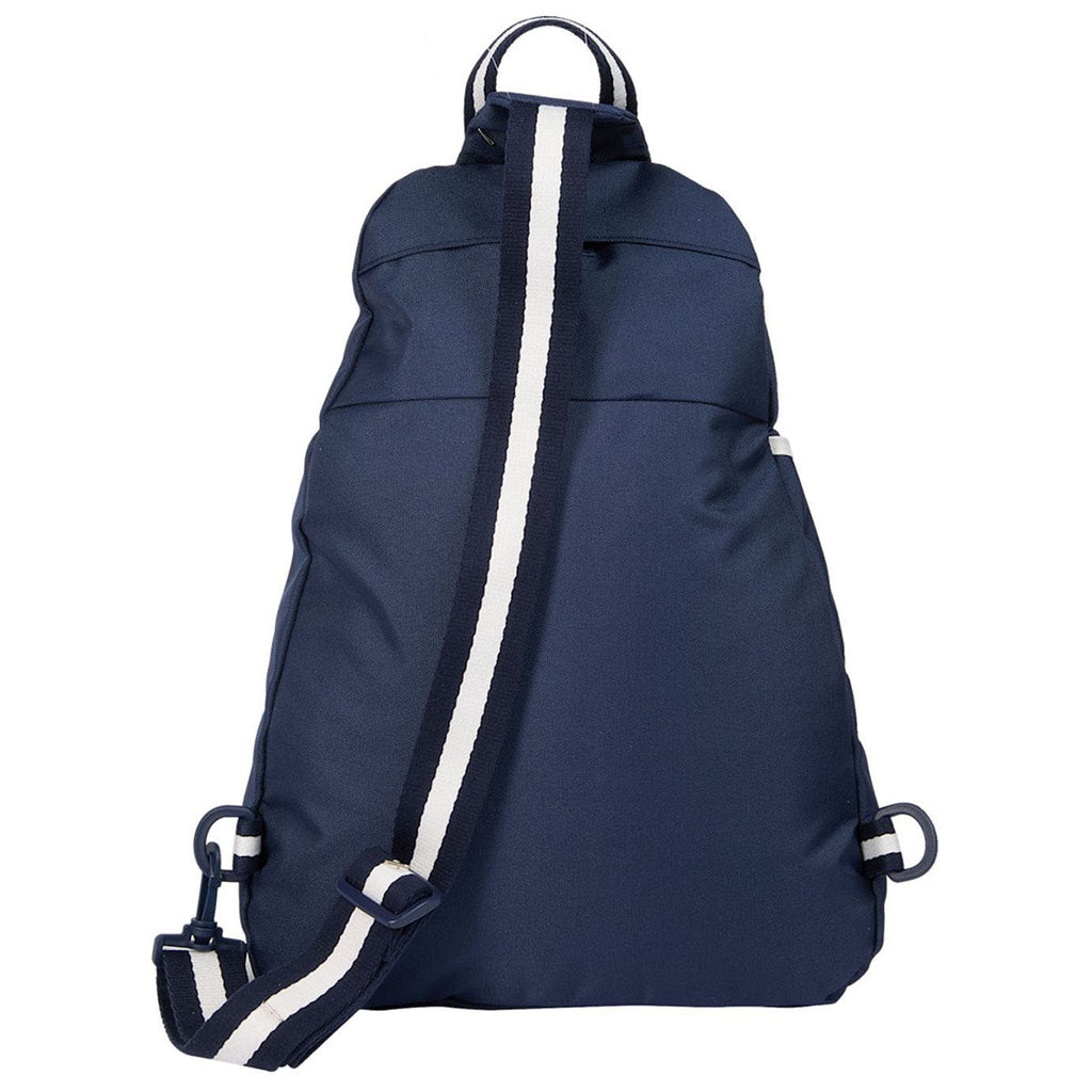 Leed's Navy Retro Sport Recycled Sling Backpack