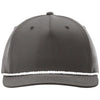 Richardson Dark Grey/White 5-Panel Classic Rope Cap