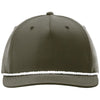 Richardson Dark Olive/White 5-Panel Classic Rope Cap