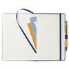 JournalBooks Blue 5.75'' x 8.5'' FSC Mix Pedova Pocket Bound JournalBook