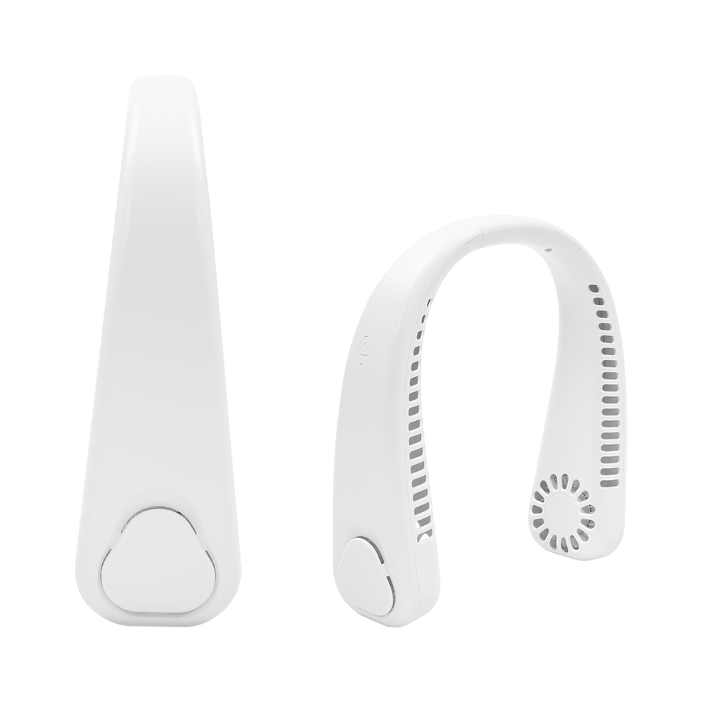 Hit White Hands-Free Rechargeable Neck Fan 2.0