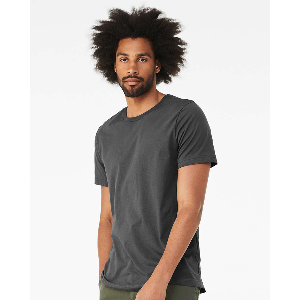Bella + Canvas Unisex Solid Asphalt Blend CVC Jersey Tee