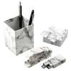 Leed's Marble 5 Piece Faux Marble Desktop Set