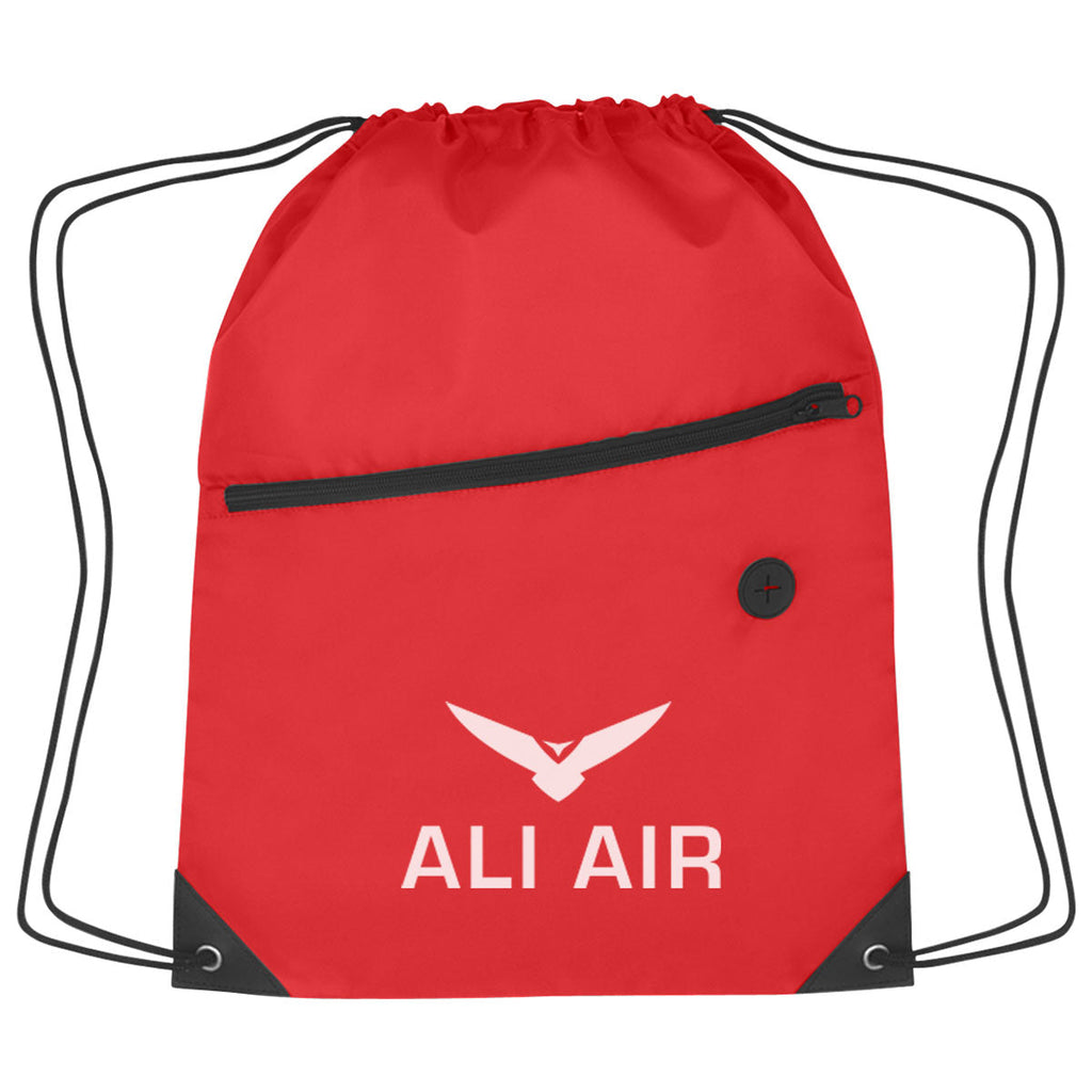 Hit Red Sports Pack With Front Zipper