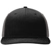 Richardson Black/Charcoal Solid Twill Trucker