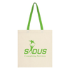 Hit Natural/Light Green Penny Wise Cotton Tote Bag