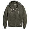 Marine Layer Men's Olive Heather Corbet Quilted Full Zip Hoodie