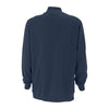 Vantage Men's Deep Navy Premium Cotton 1/4-Zip Fleece Pullover