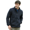 Vantage Men's Navy Heather Summit Sweater-Fleece Jacket