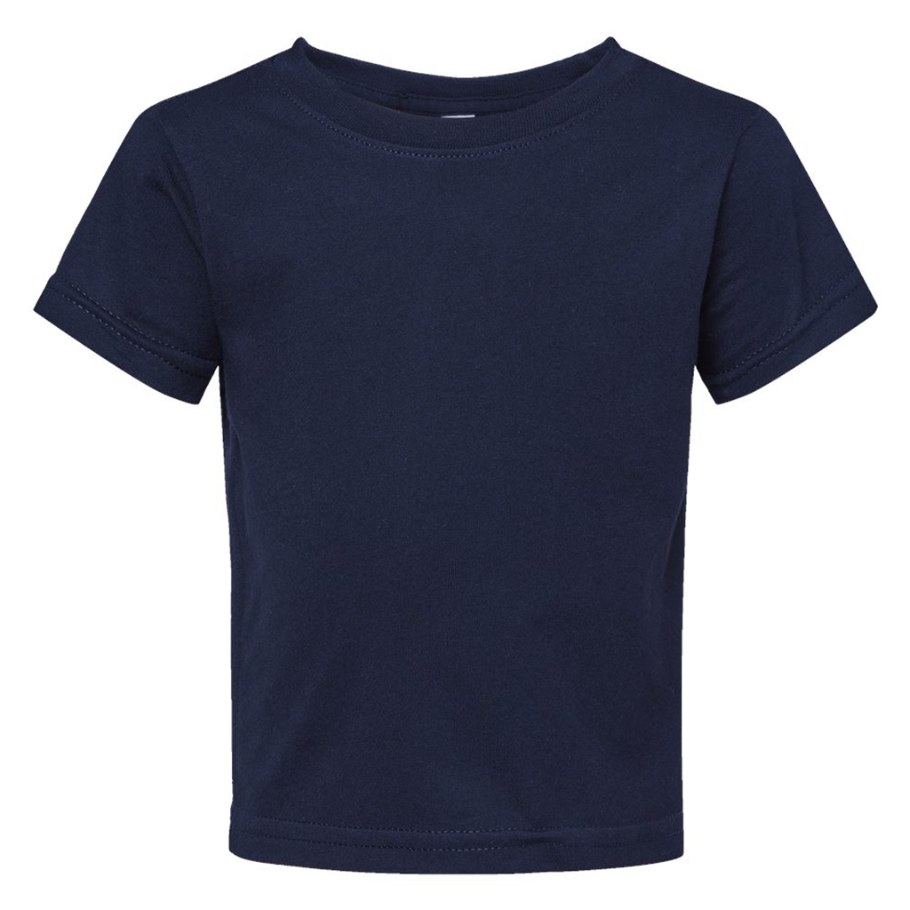 Rabbit Skins Infant Navy Fine Jersey T-Shirt
