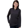 Vansport Women's Black Mesh 1/4-Zip Tech Pullover