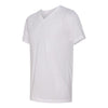 Bella + Canvas Unisex Solid White Triblend Short-Sleeve V-Neck T-Shirt