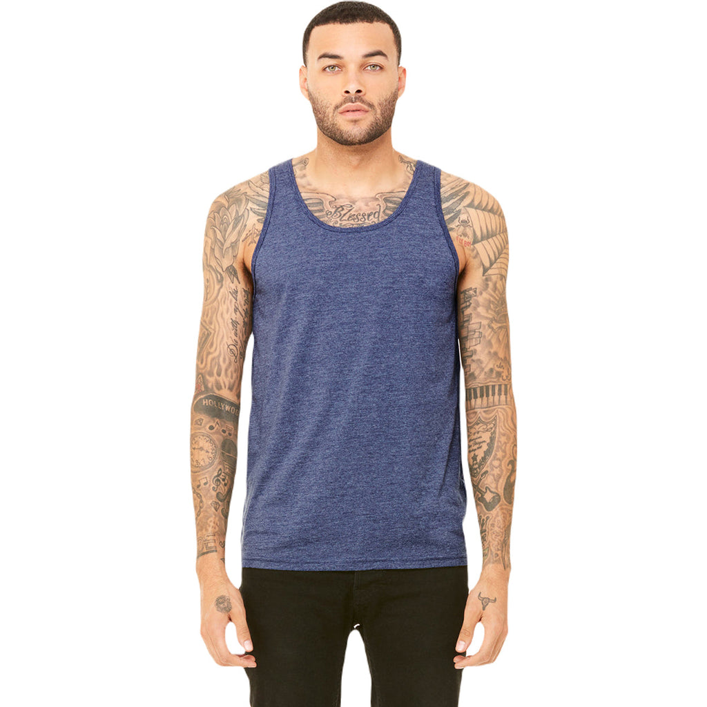 Bella + Canvas Unisex Heather Navy Heather CVC Tank