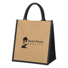Hit Natural with Black Escape Jute Tote Bag