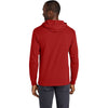Jerzees Classics Unisex True Red Cotton Long Sleeve Hooded T-Shirt