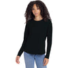 Next Level Apparel Women's Black Relaxed Long Sleeve T-Shirt