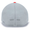 Pacific Headwear Silver/Red Universal Fitted Trucker Mesh Cap