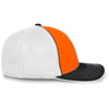 Pacific Headwear Orange/White/Black Universal Fitted Trucker Mesh Cap