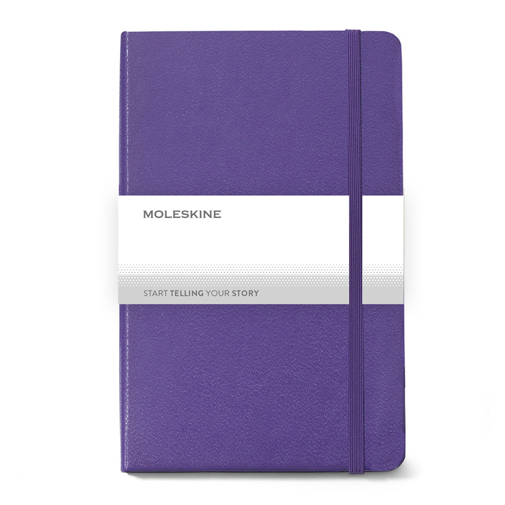 Moleskine Brilliant Violet Hard Cover Ruled Large Notebook (5" x 8.25")
