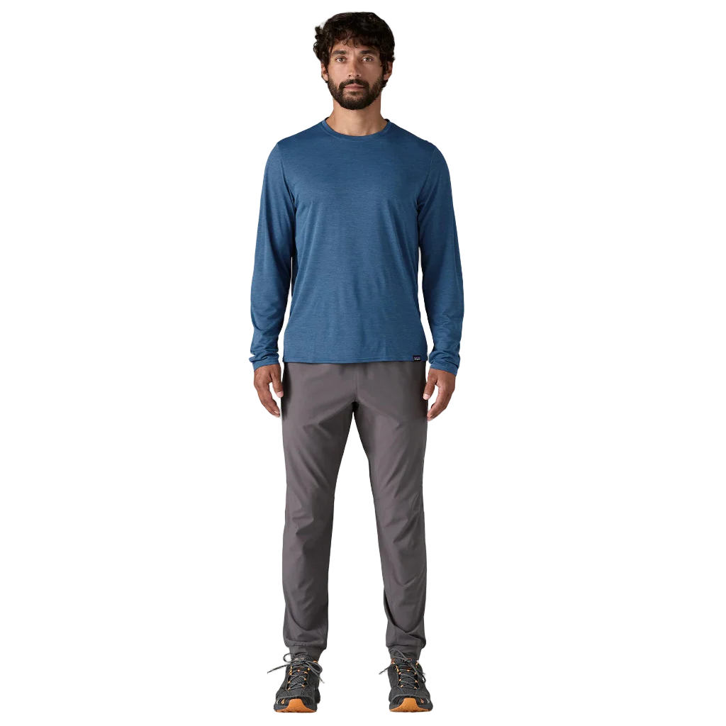 Patagonia Men's Clement Blue Long-Sleeved Capilene Cool Daily Shirt