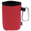 Koozie Red Collapsible Can Kooler with Carabiner