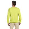 Jerzees Men's Safety Green 9.5 Oz. Super Sweats Nublend Fleece Crew