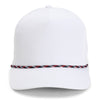 Imperial White Navy and Red Wrightson Rope Cap