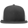 Richardson Black/White Acrylic-Wool Blend Flatbill Trucker