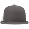 Richardson Charcoal/White Acrylic-Wool Blend Flatbill Trucker