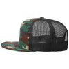 Richardson Green Camo/Black Acrylic-Wool Blend Flatbill Trucker