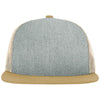 Richardson Heather Grey/Birch/Biscuit Acrylic-Wool Blend Flatbill Trucker