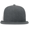 Richardson Heather Charcoal/White Acrylic-Wool Blend Flatbill Trucker