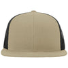Richardson Khaki/Black Acrylic-Wool Blend Flatbill Trucker