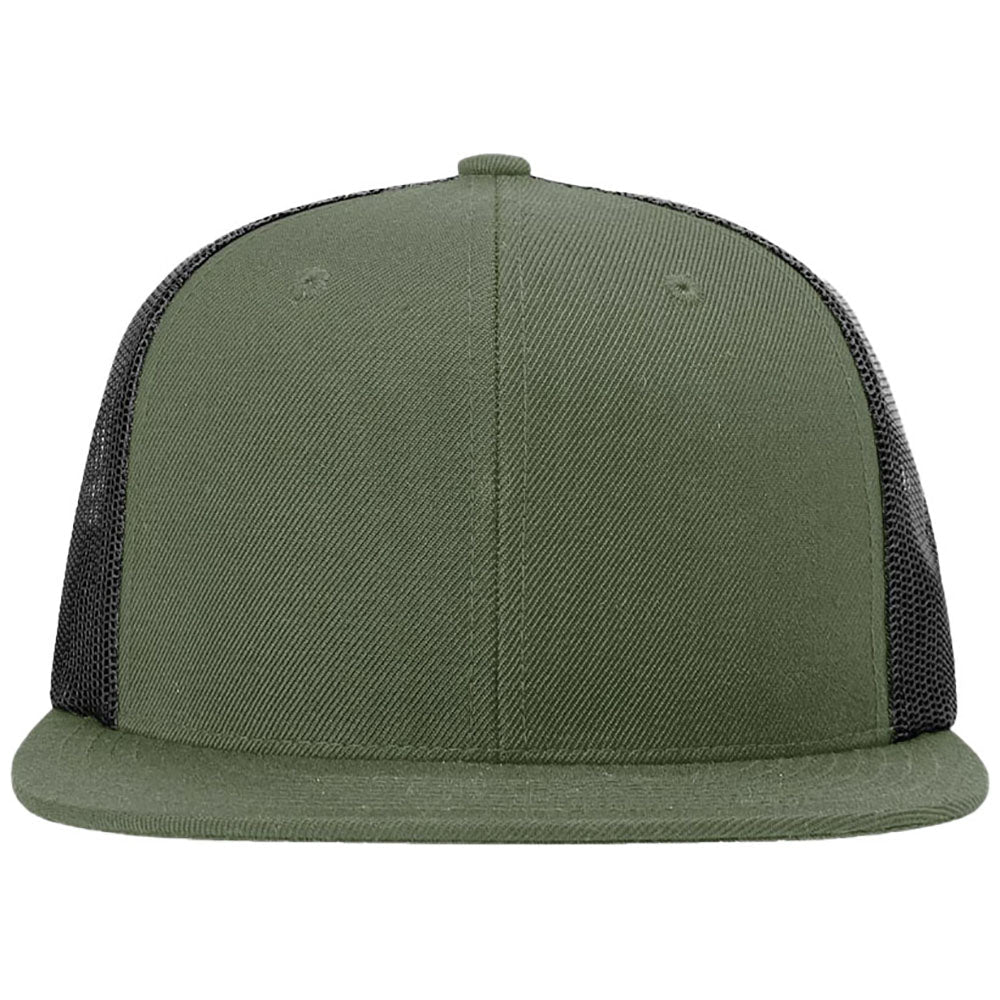 Richardson Loden/Black Acrylic-Wool Blend Flatbill Trucker
