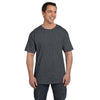 Hanes Men's Charcoal Heather 6.1 oz. Beefy-T with Pocket