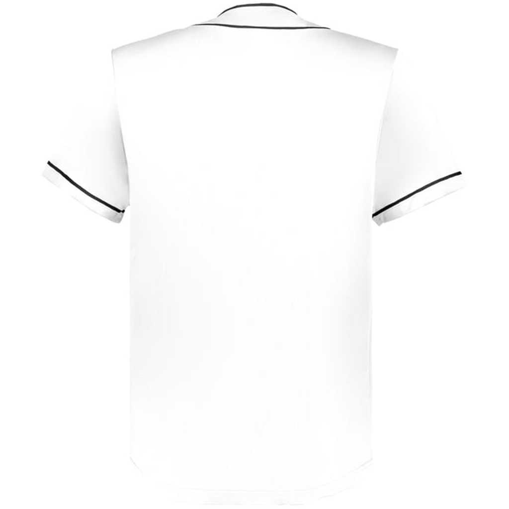 Augusta Sportswear White Black Diamond Full-Button Baseball Jersey