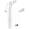 Augusta Sportswear White Black Diamond Full-Button Baseball Jersey