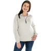 Charles River Women's Ivory Crosswind Quarter Zip Sweatshirt