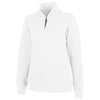 Charles River Women's White Crosswind Quarter Zip Sweatshirt