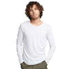 Next Level Men's Heather White Triblend Long-Sleeve Crew Tee