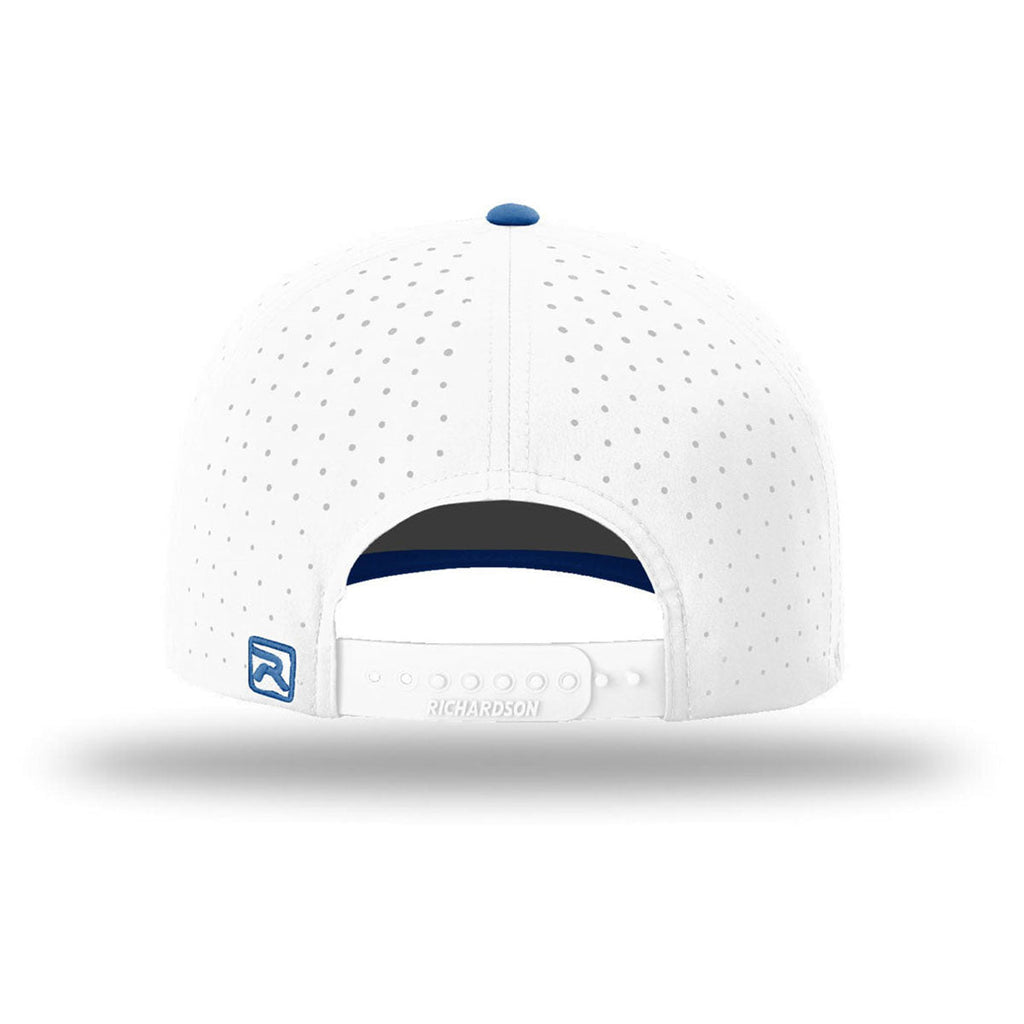 Richardson White/White/Royal Laser Perf R-Flex Snapback