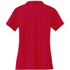 Nike Women's Red Dri-FIT Short Sleeve Vertical Mesh Polo