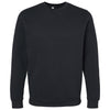 LAT Unisex Black Elevated Fleece Crewneck Sweatshirt