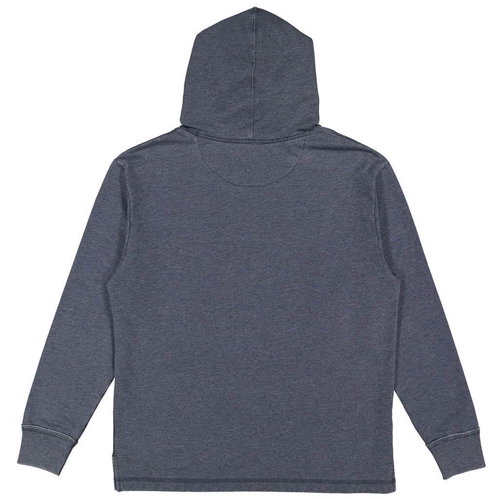 LAT Unisex Washed Navy Vintage Wash Fleece Hooded Sweatshirt